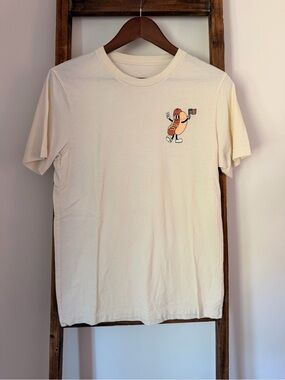 Cream Graphic Short-Sleeve T-Shirt - Hot Dog Design